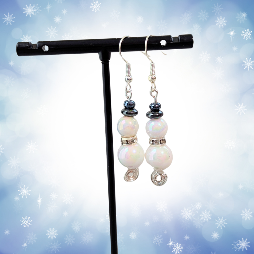 Pendientes colgantes "¿Quieres hacer un muñeco de nieve?"
