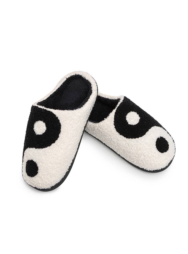 Zapatillas de interior y exterior - Yin Yang - Blanco y negro