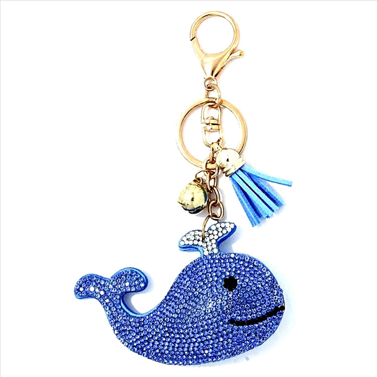 Charm para bolso/llavero de ballena azul