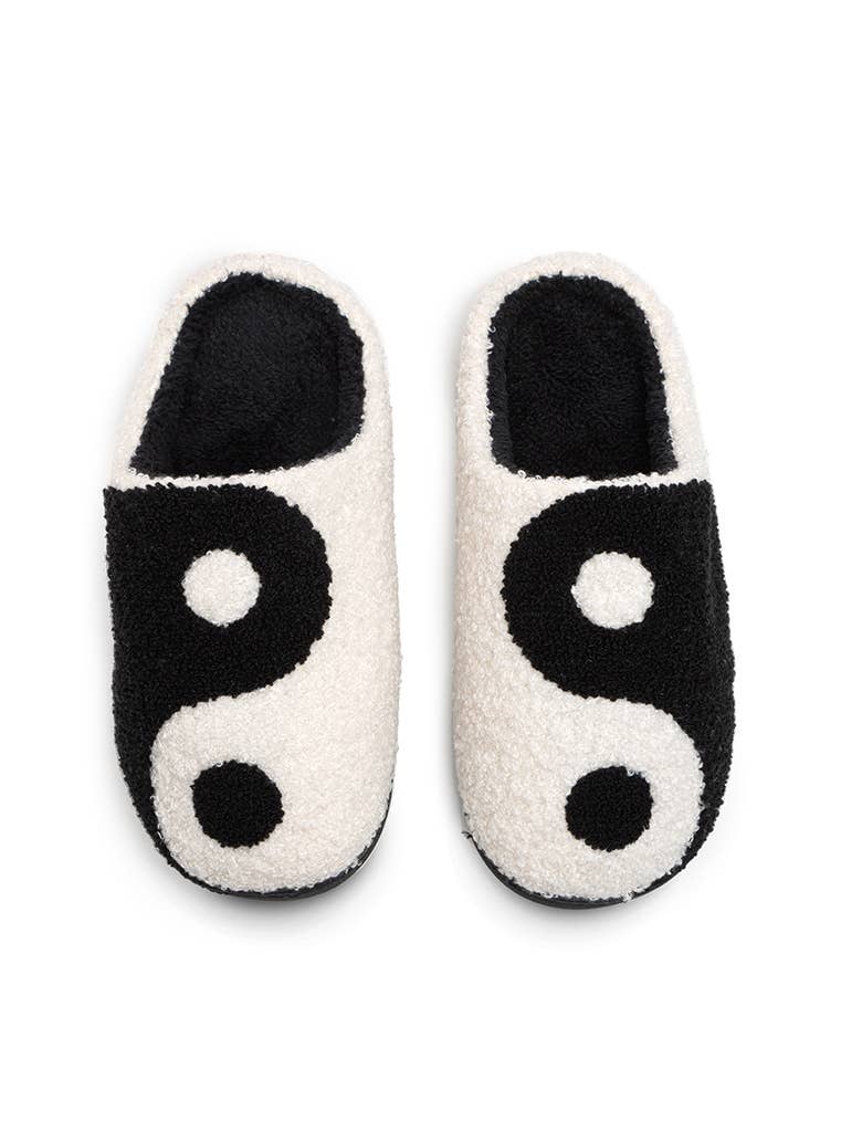 Zapatillas de interior y exterior - Yin Yang - Blanco y negro