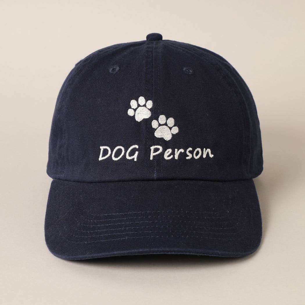 Gorra de béisbol de algodón bordada "Dog Person"