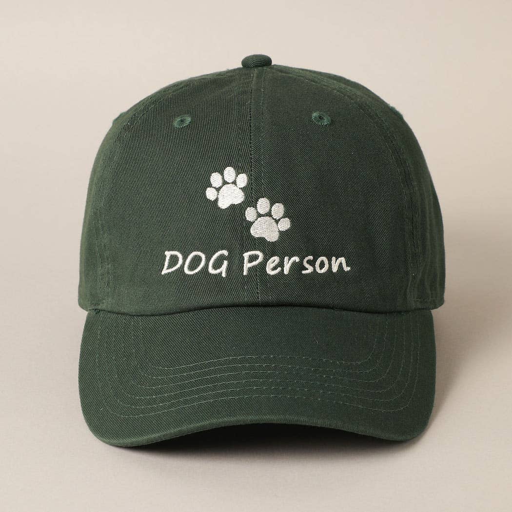 Gorra de béisbol de algodón bordada "Dog Person"