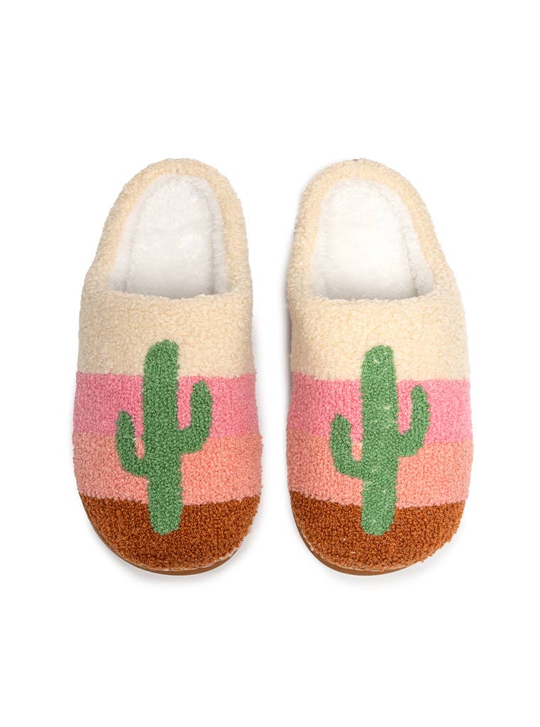 Zapatillas de interior y exterior: Cactus en un paisaje desértico