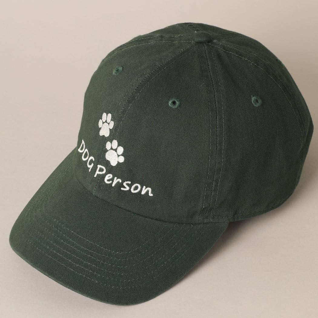 Gorra de béisbol de algodón bordada "Dog Person"