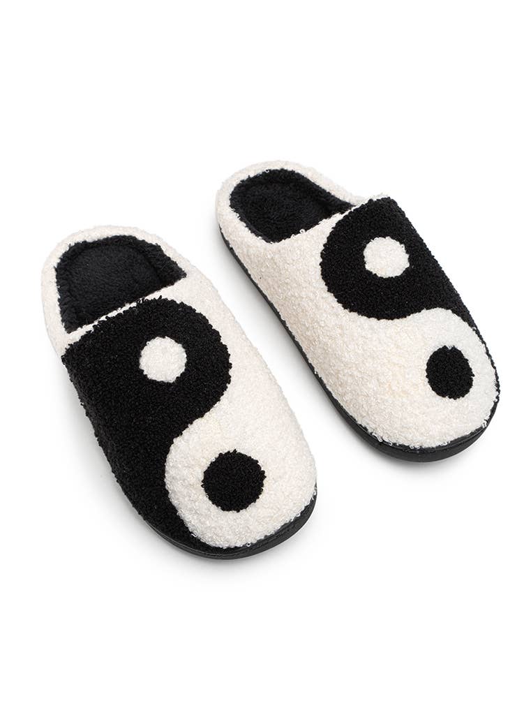 Zapatillas de interior y exterior - Yin Yang - Blanco y negro