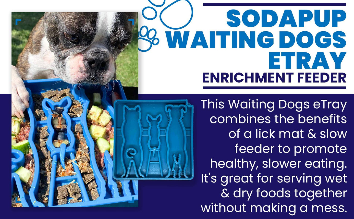 Waiting Dogs Design eTray Enrichment Tray for Dogs