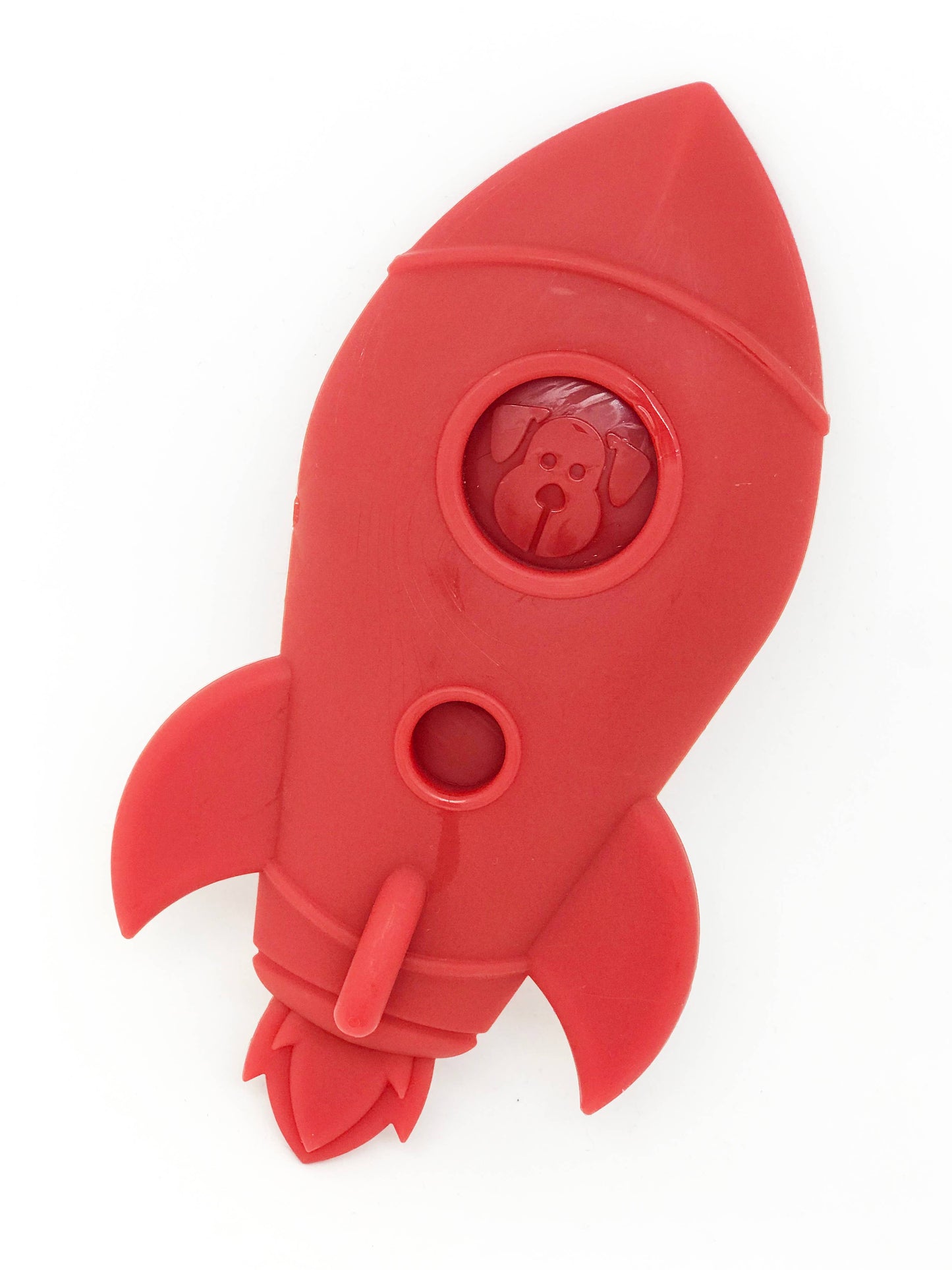 Spotnik Durable Nylon Rocket Ship Chew Toy - Red