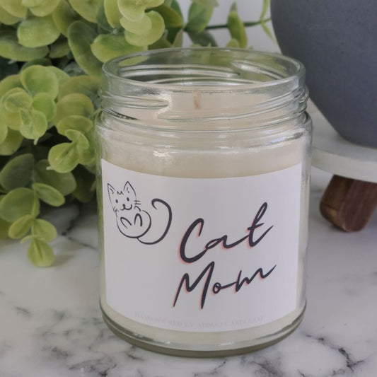 Cat Mom Cashmere & Cedarwood Single Wick Soy Candle