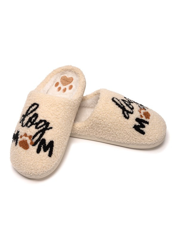 🍾 BACK IN STOCK!🍾 "Dog Mom" Slippers