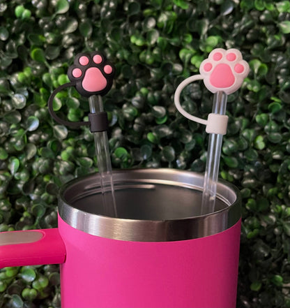 Paw Print Straw Toppers