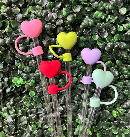 Large Heart Straw Toppers