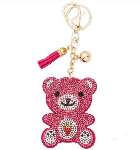 Pink Bear that Cares Bag Charm/Keychain