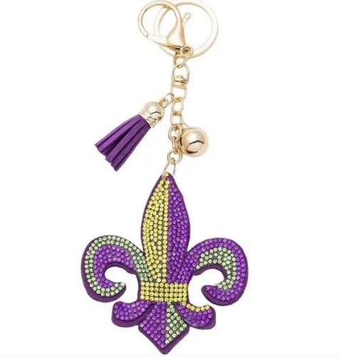 Fleur-de-lis Bag Charm/Keychain