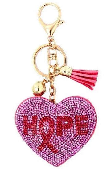 Hope Heart Bag Charm/Keychain