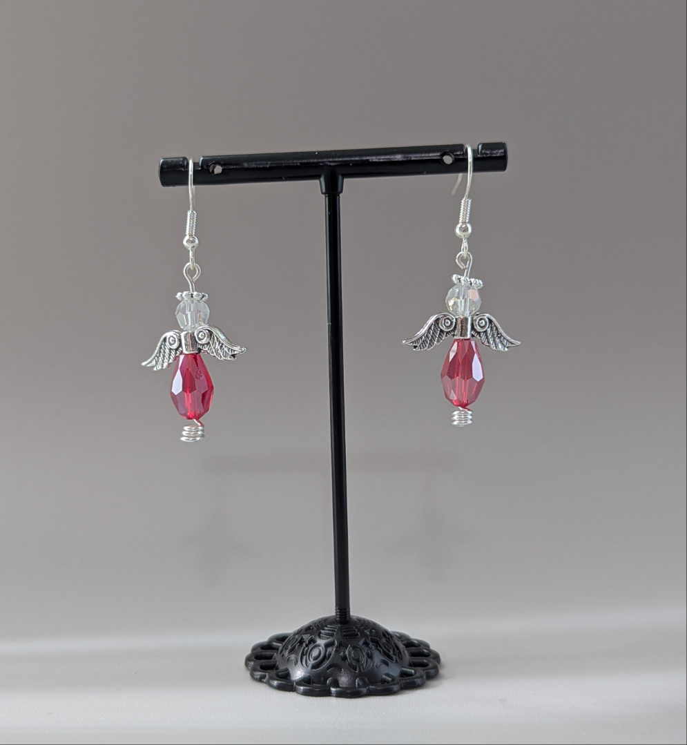 "Just Call Me Angel" Collection - Red Angels Earrings