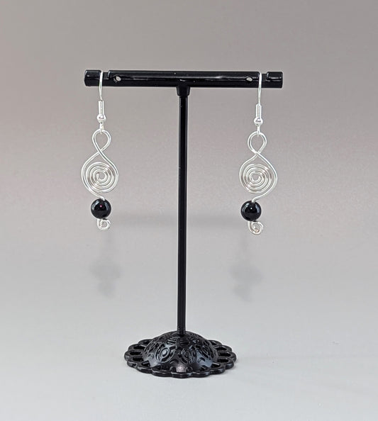 "Here Comes Treble" Collection -- Treble Clef Drop Earrings (Variation)