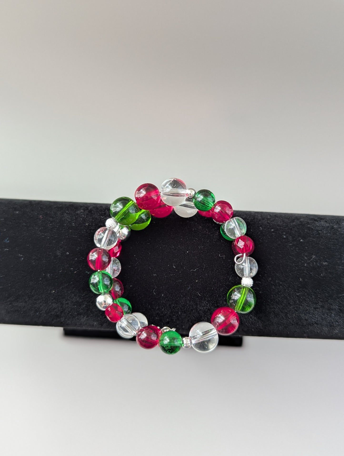 "It's Beginning to Look a Lot Like Christmas" Snowflake Charm Memory Wire Bracelet