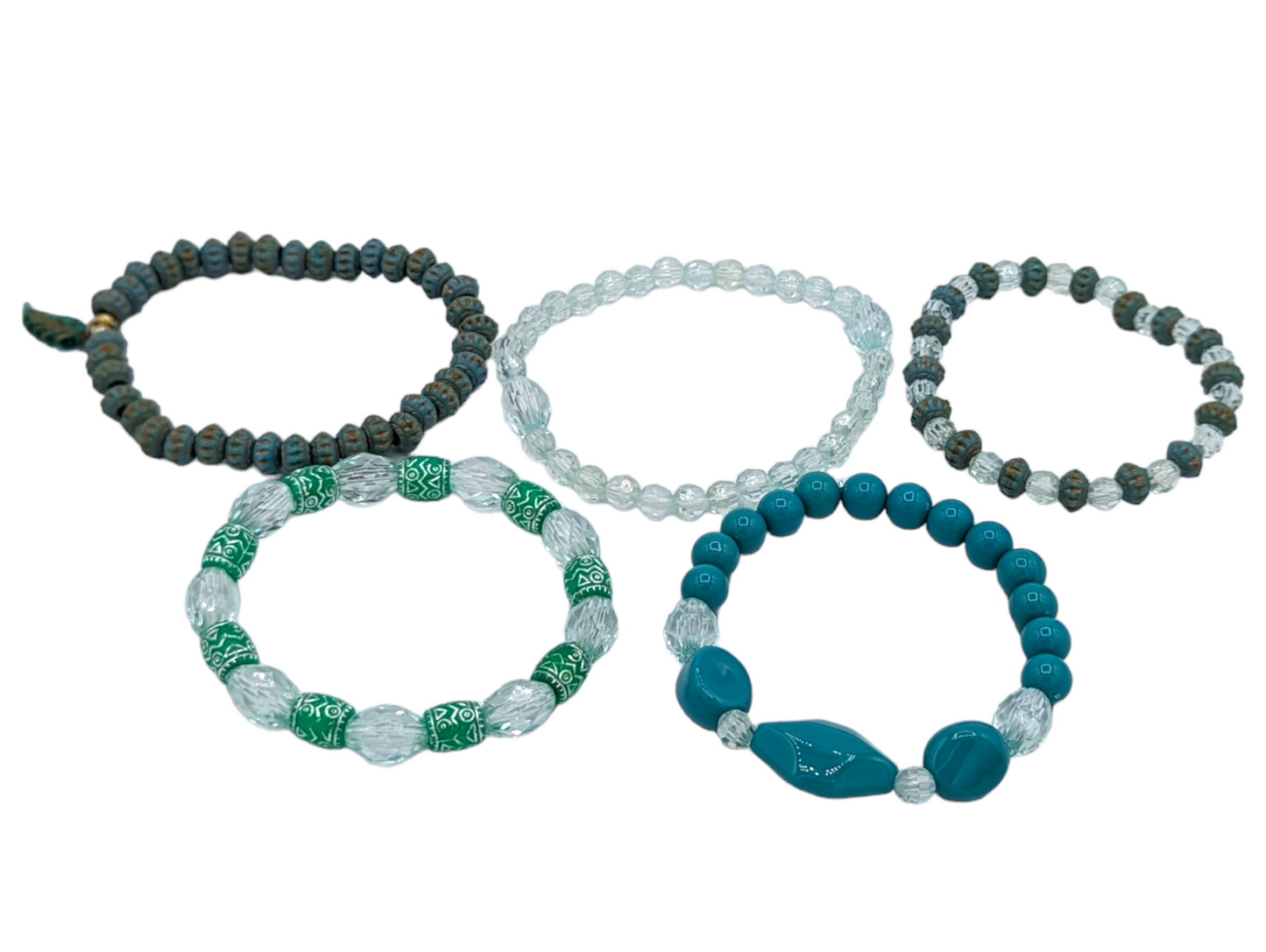 5-Piece Stacker Stretch Bracelet Set