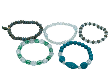 5-Piece Stacker Stretch Bracelet Set