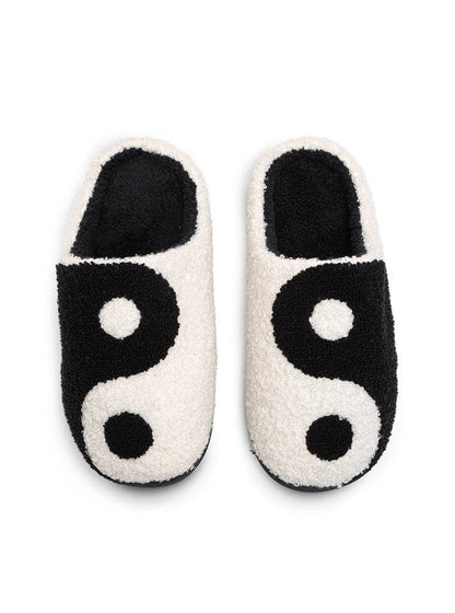 Indoor / Outdoor Slippers - Yin Yang - Black & White