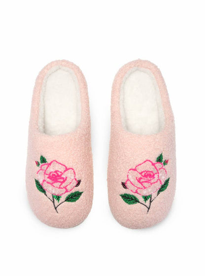 Indoor / Outdoor Slippers - Roses - Pink