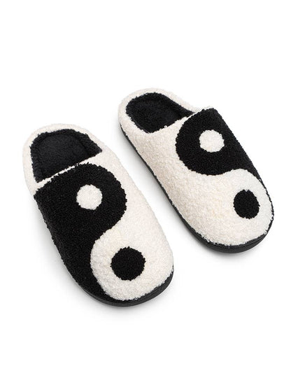 Indoor / Outdoor Slippers - Yin Yang - Black & White