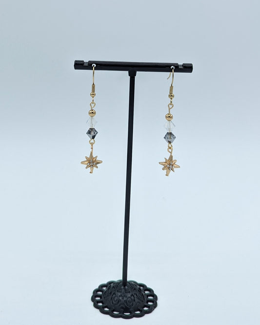 "Starry Night" Drop Earrings with Swarovski®️ Bicones